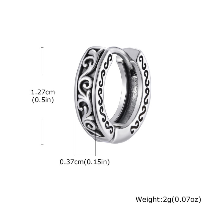 Wholesale Mens Stainless Steel Hoop Earring