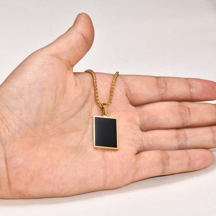 Wholesale Stainless Steel Men Rectangular Pendants
