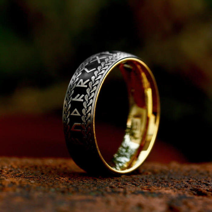 Wholesale Stainless Steel Odin Rune Viking Ring