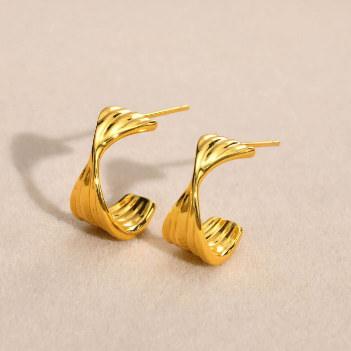 Wholesale Copper Fashion Twist Stud Earring
