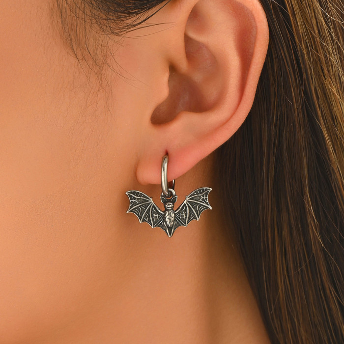 Wholesale Stainless Steel Gothic Vampire Earrings