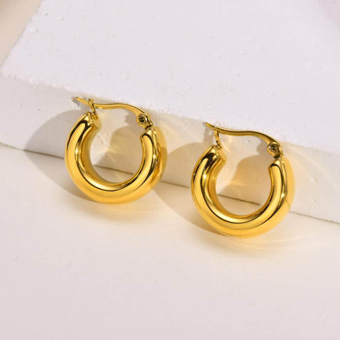 Wholesale Stainless Steel Thick Chunky Hoop Earrings