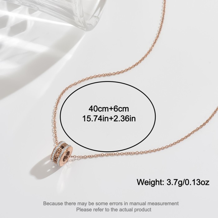 Wholesale Rose Gold Plated Stainless Steel Charm Necklaces