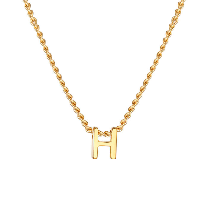 Wholesale Stainless Steel Minimalist Initials Necklace