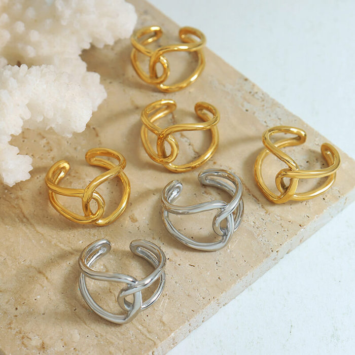 Wholesale Stainless Steel Steel Interlocking Open Ring