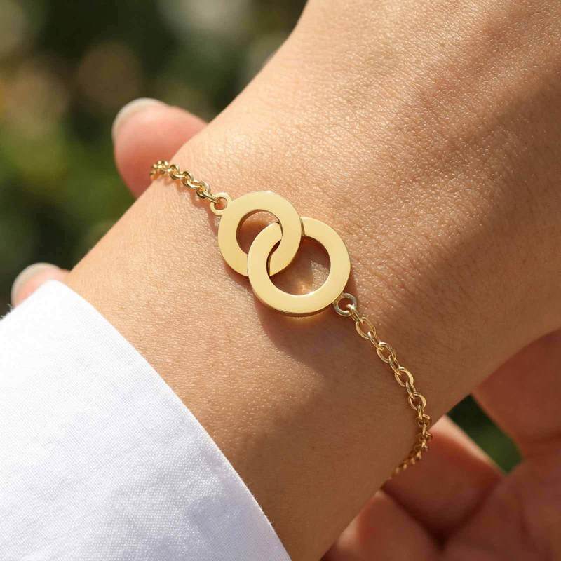 Wholesale Stainless Steel Interlocking Circle Bracelet