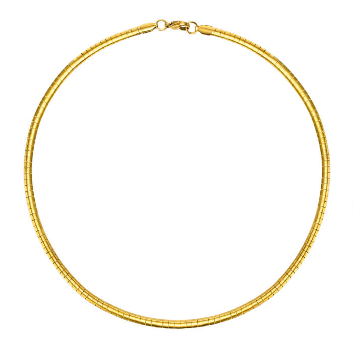 Wholesale Stainless Steel Flat Snake Chain Collar