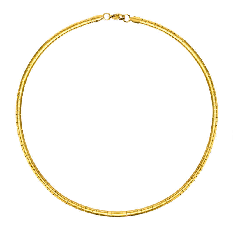Wholesale Stainless Steel Flat Snake Chain Collar