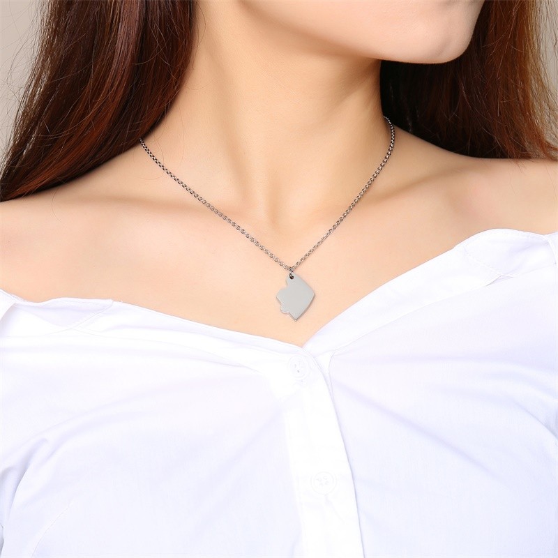 Wholesale Stainless Steel Puzzle Piece Necklace Best Friends