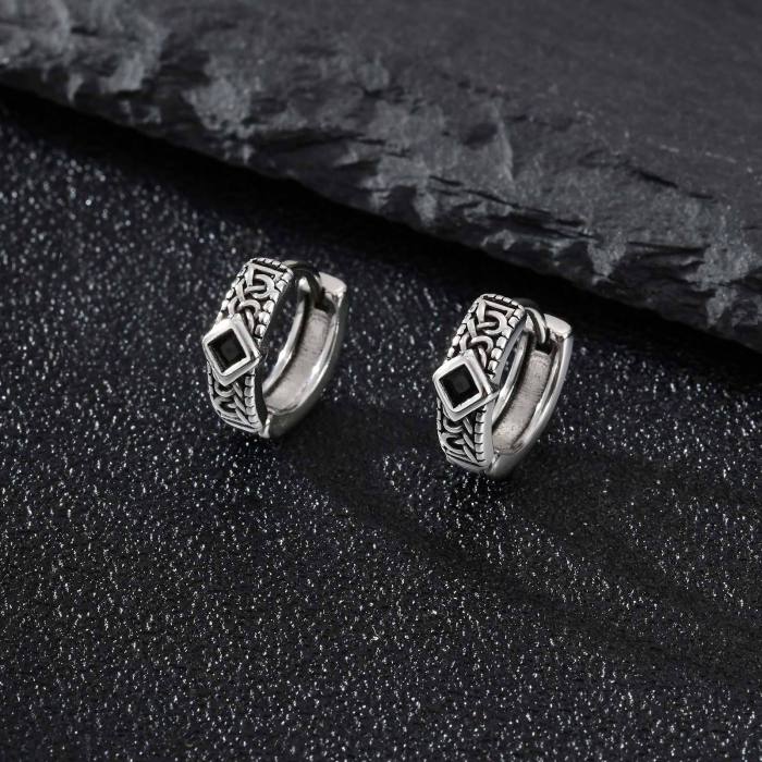Wholesale Stainless Steel Cross Dangle Hoop Earrings