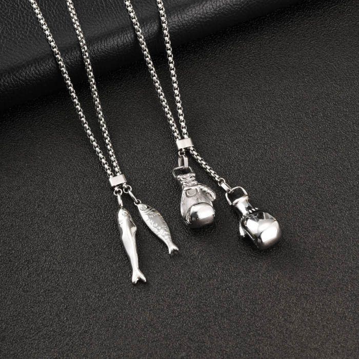 Wholesale Stainless Steel Twin Fish Pendant
