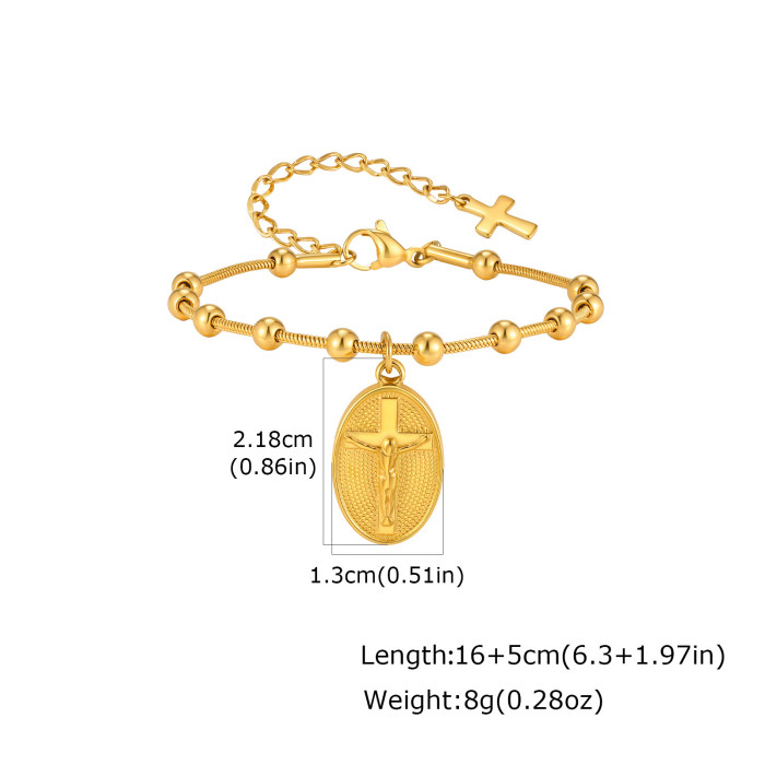 Wholesale Stainless Steel Religious Charm Bracelet