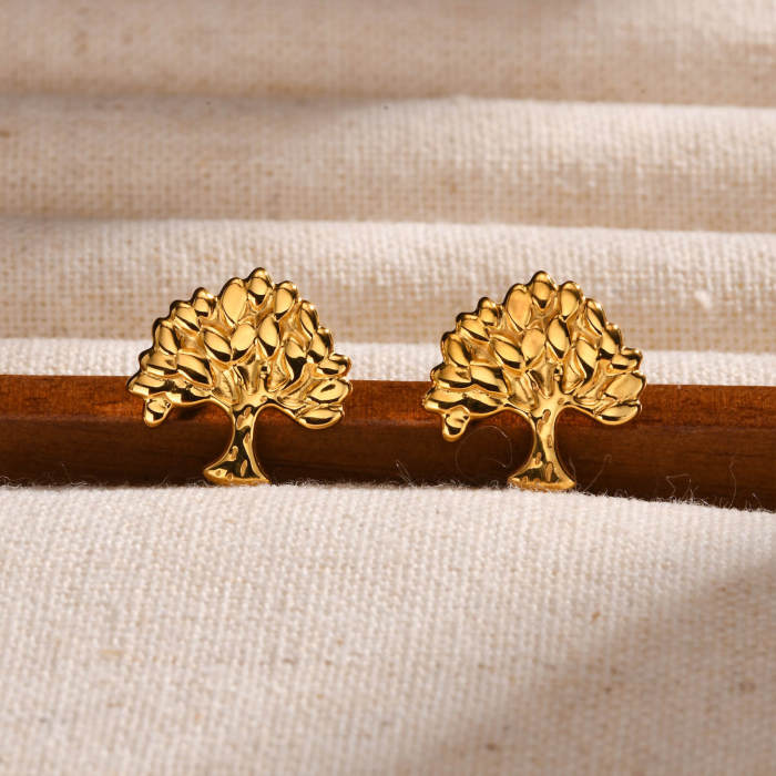 Wholesale Stainless Steel Tree of Life Earrings