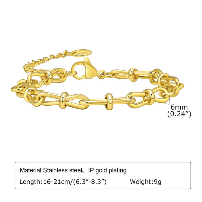 Wholesale Stainless Steel Bow Tie Chain Bracelet