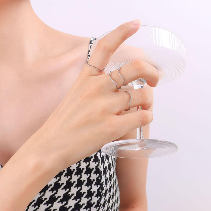 Wholesale Stainless Steel Thin Wave Ring