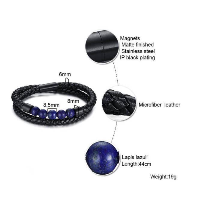 Wholesale Lapis Lazuli Leather Bracelet