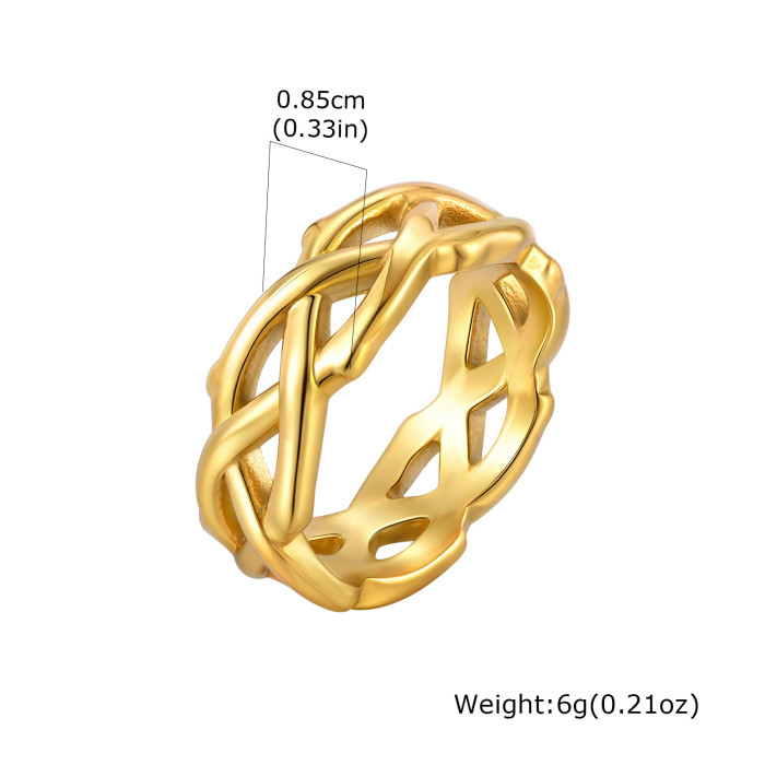 Wholesale Stainless Steel Braided Band Ring