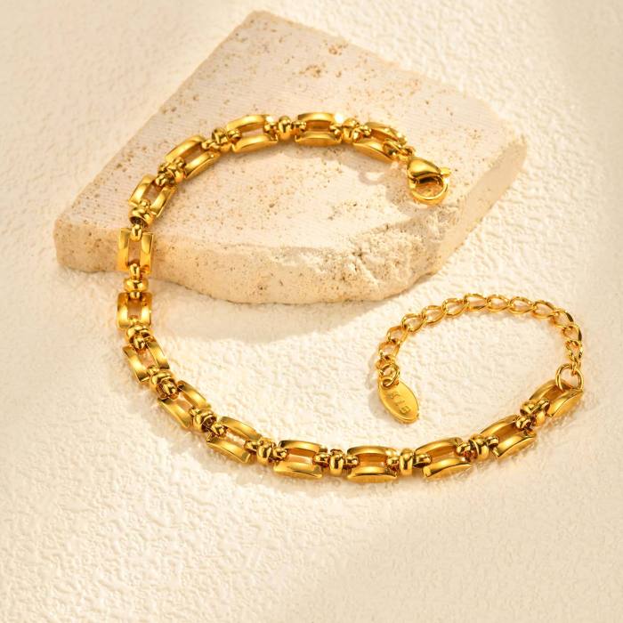 Wholesale Steel Industrial Geometric Link Chain Jewelry Set