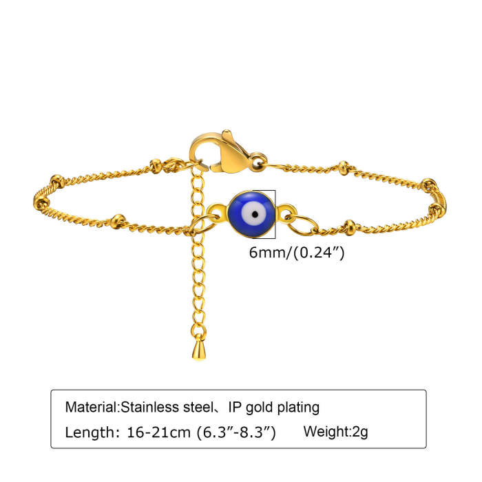 Wholesale Stainless Steel Evil Eye Women's Bracelet