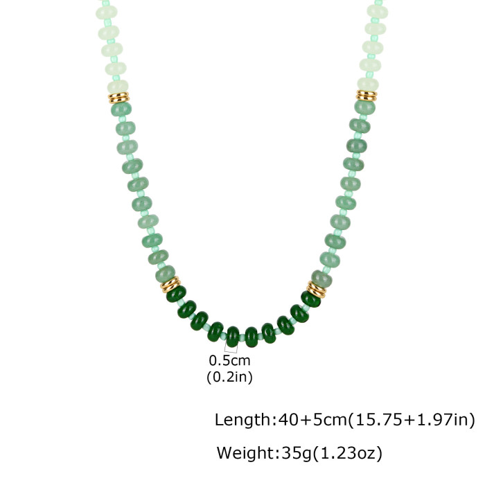 Wholesale Natural Gemstone Abacus Beaded Choker