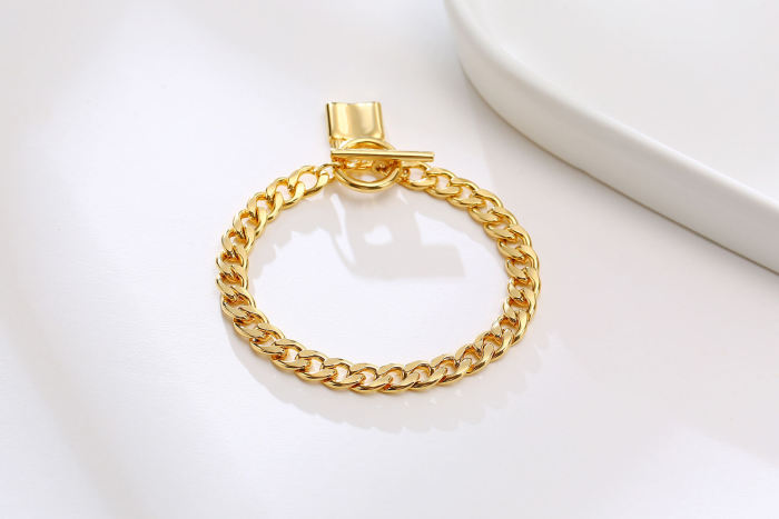 Wholesale Stainless Steel Women NK Chain Padlock Bracelet