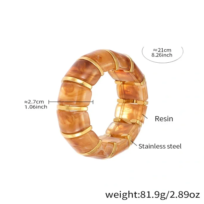 Wholesale Colorful Resin Stretch Bracelet