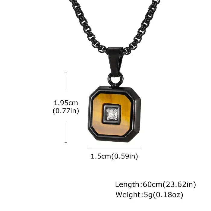 Wholesale Stainless Steel Lapis Lazuli Zircon Pendant