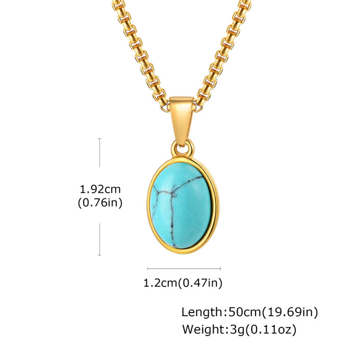 Wholesale Stainless Steel Natural Stone Pendant