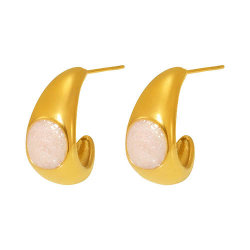 Wholesale Stainless Steel Pearl Powder Earrings