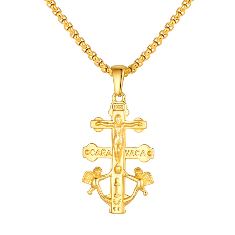 Wholesale 18K Gold Plated Caravaca Cross Pendant