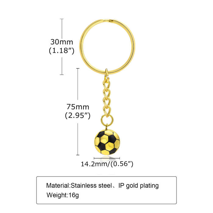 Wholesale Stainless Steel Mens Football Keyring