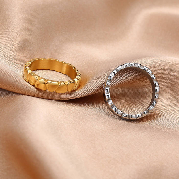 Wholesale Stainless Steel Heart link Ring
