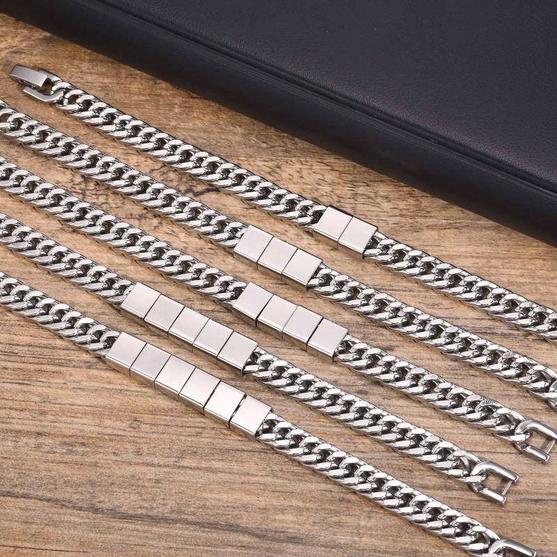 Wholesale Stainless Steel DIY Cuban Link Bracelet