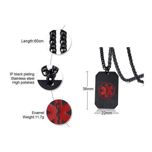 Wholesale Stainless Steel Medical Alert Dog Tag Charms