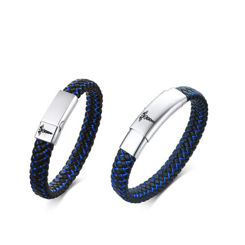 Wholesale Stainless Steel Medical Leather Bracelets