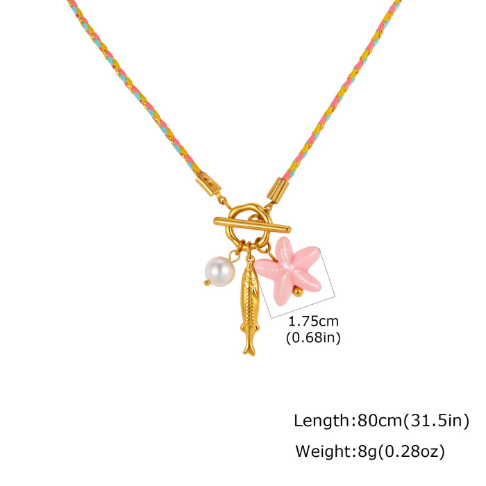 Wholesale Stainless Steel Ocean Long Necklace