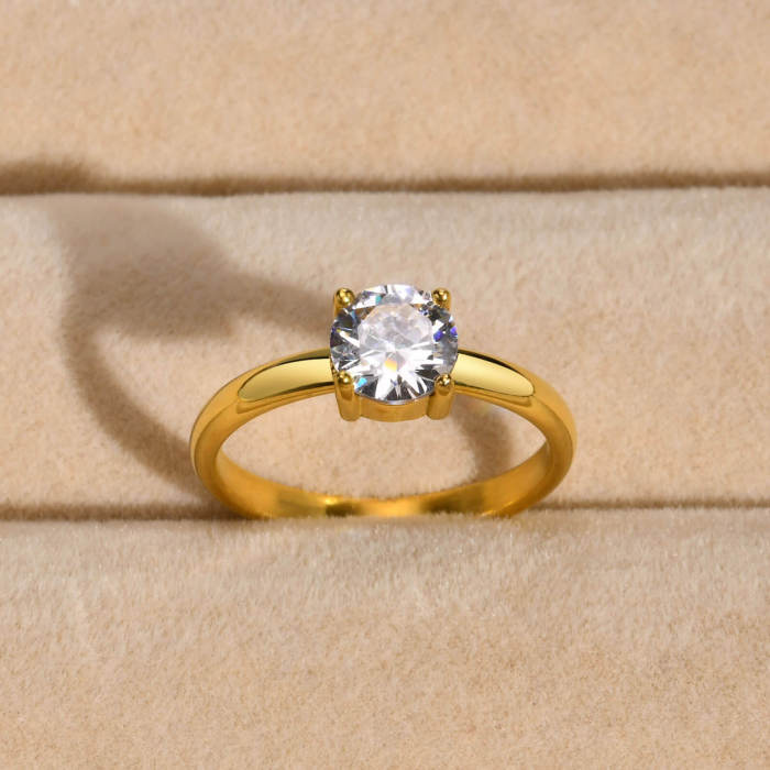 Wholesale Stainless Steel 8mm CZ Rings