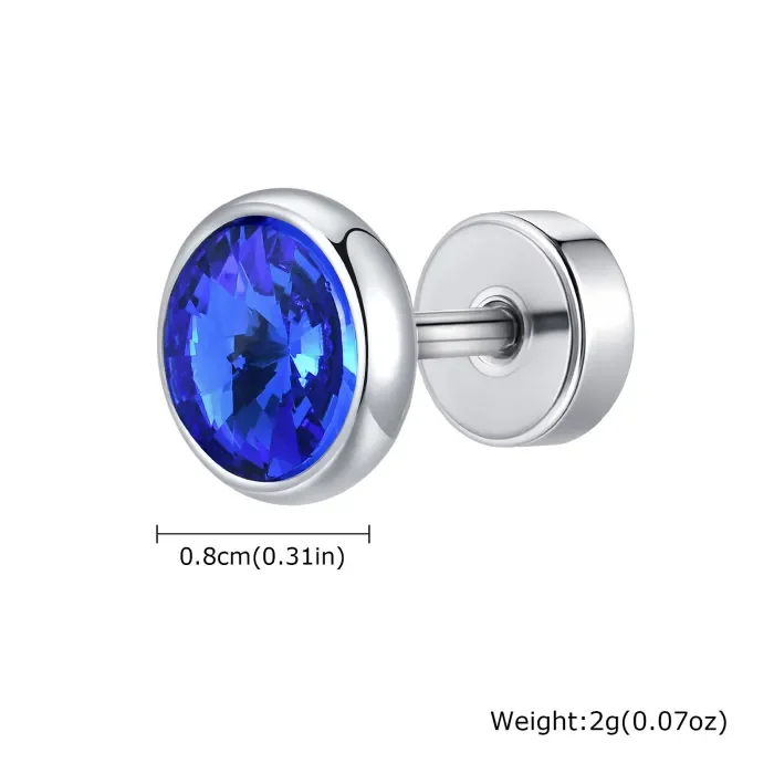 Wholesale Stainless Steel Zirconia Men's Earrings