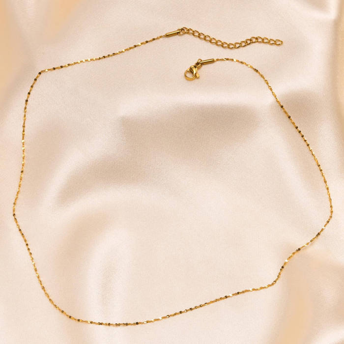 Wholesale Stainless Steel Simple Chain Necklaces