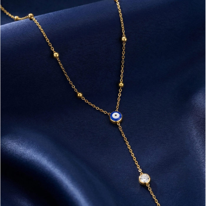 Wholesale Stainless Steel Evil Eye Y-Necklace