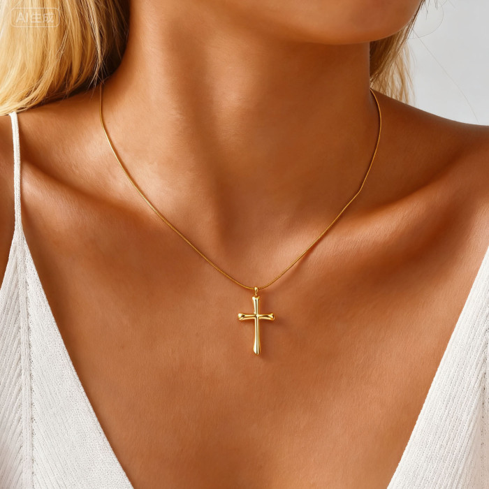 Wholesale Stainless Steel Minimalist Cross Pendant