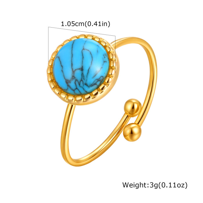 Wholesale Stainless Steel Cat's Eye Open Rings