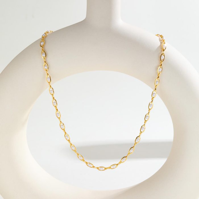 Wholesale Copper Imitation Pearl Necklace