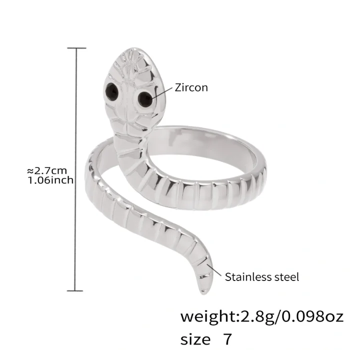 Wholesale Stainless Steel Snake Ring for Women