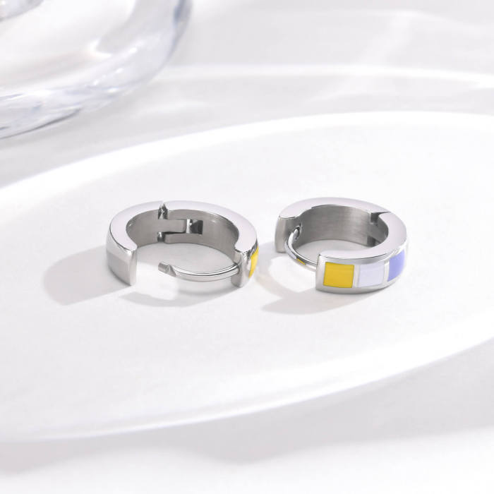 Wholesale Stainless Steel Colorful Earrings