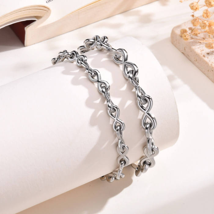Wholesale Stainless Steel Men Infinity Link Bracelet