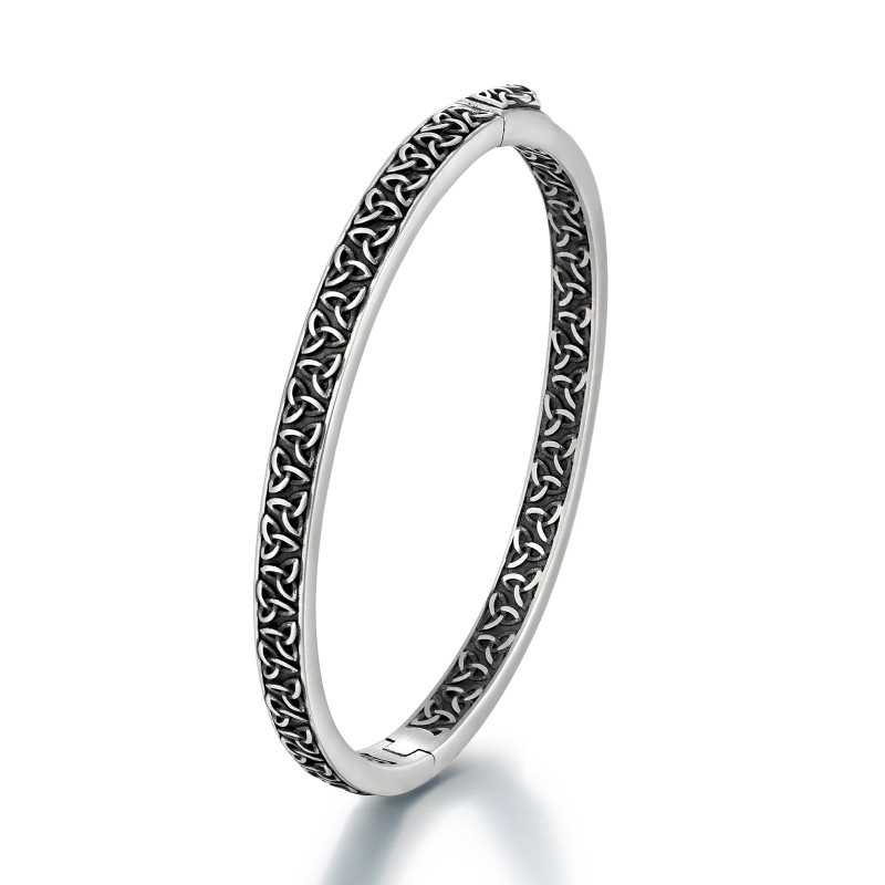 Wholesale Retro Stainless Steel Celtic Knot Bangle