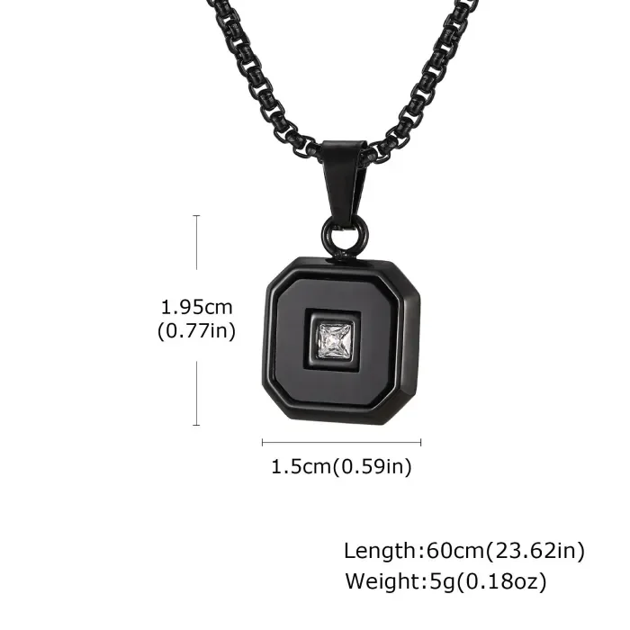 Wholesale Stainless Steel Lapis Lazuli Zircon Pendant
