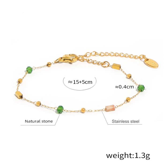 Wholesale Natural Stone Natural Stone Clavicle Malachite Necklace