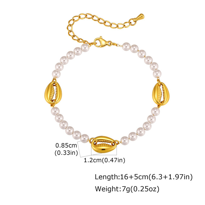 Wholesale Stainless Steel Cowrie Shell Bracelet
